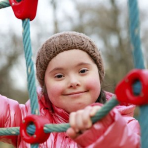 Photo of girl on rope climber