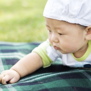 Photo of baby on blanket